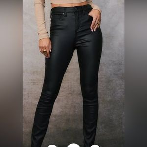 NIXON BLACK COATED PANTS